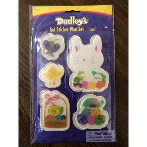 Dudley's 3D Gel Sticker Play Set Easter Bunny Chick Butterfly Basket Eggs Turtle